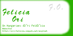 felicia ori business card